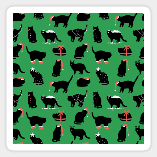 Christmas black cats Sticker